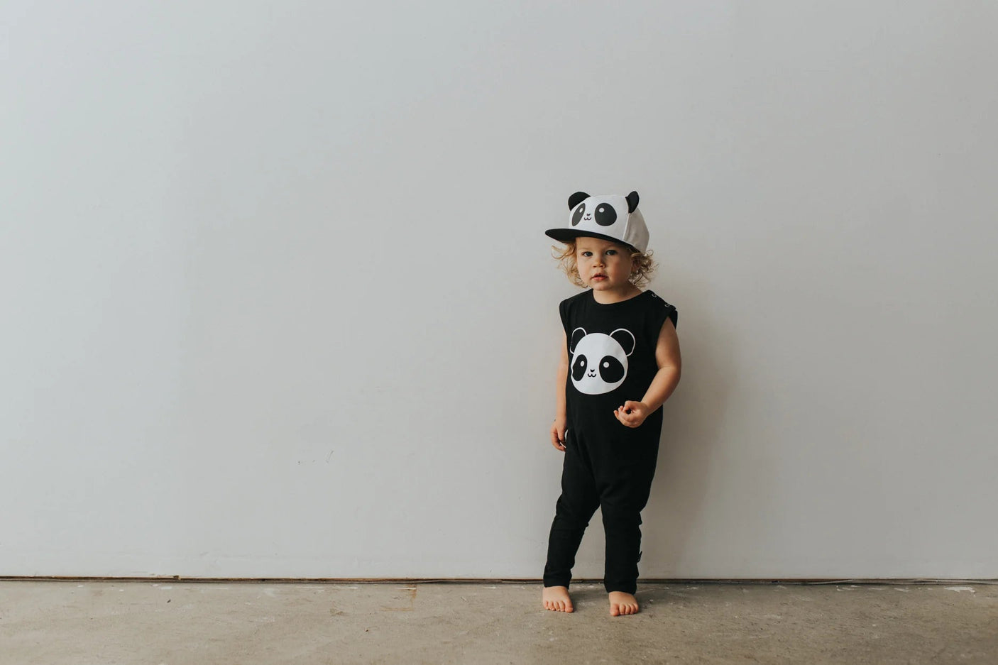 Whistle and Flute Kawaii Panda Flat Brim Cap With Ears - Princess and the Pea Boutique