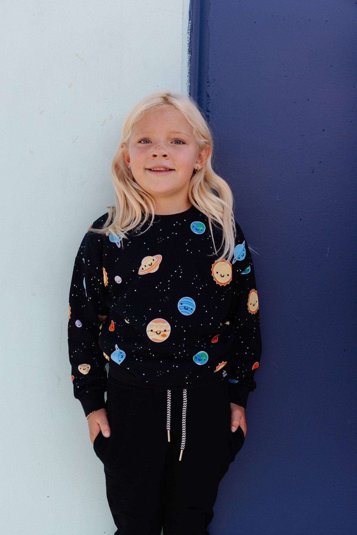 Whistle and Flute Kawaii Space Allover Print Sweatshirt - Princess and the Pea Boutique