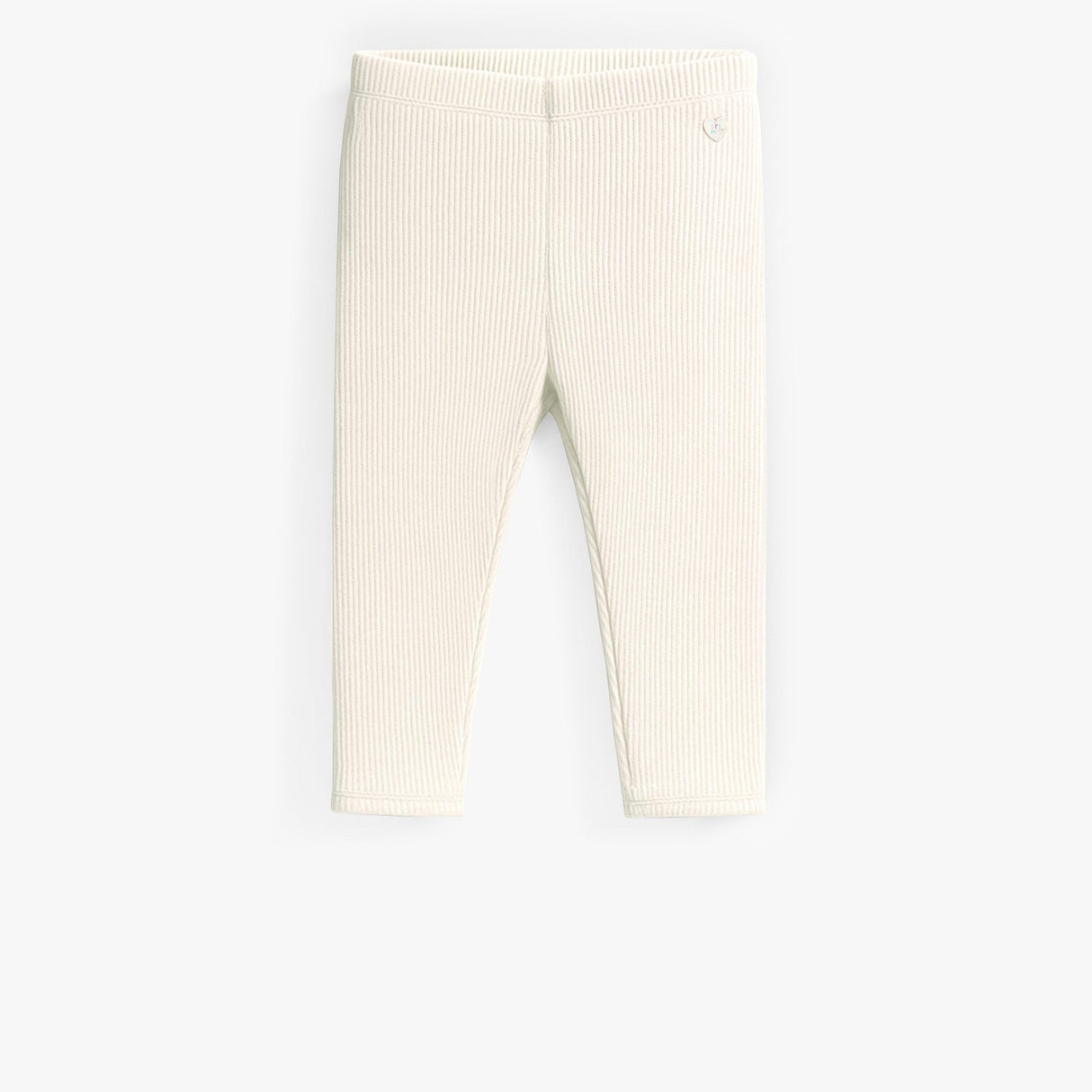 White ¾ length ribbed knit legging, child - Princess and the Pea Boutique