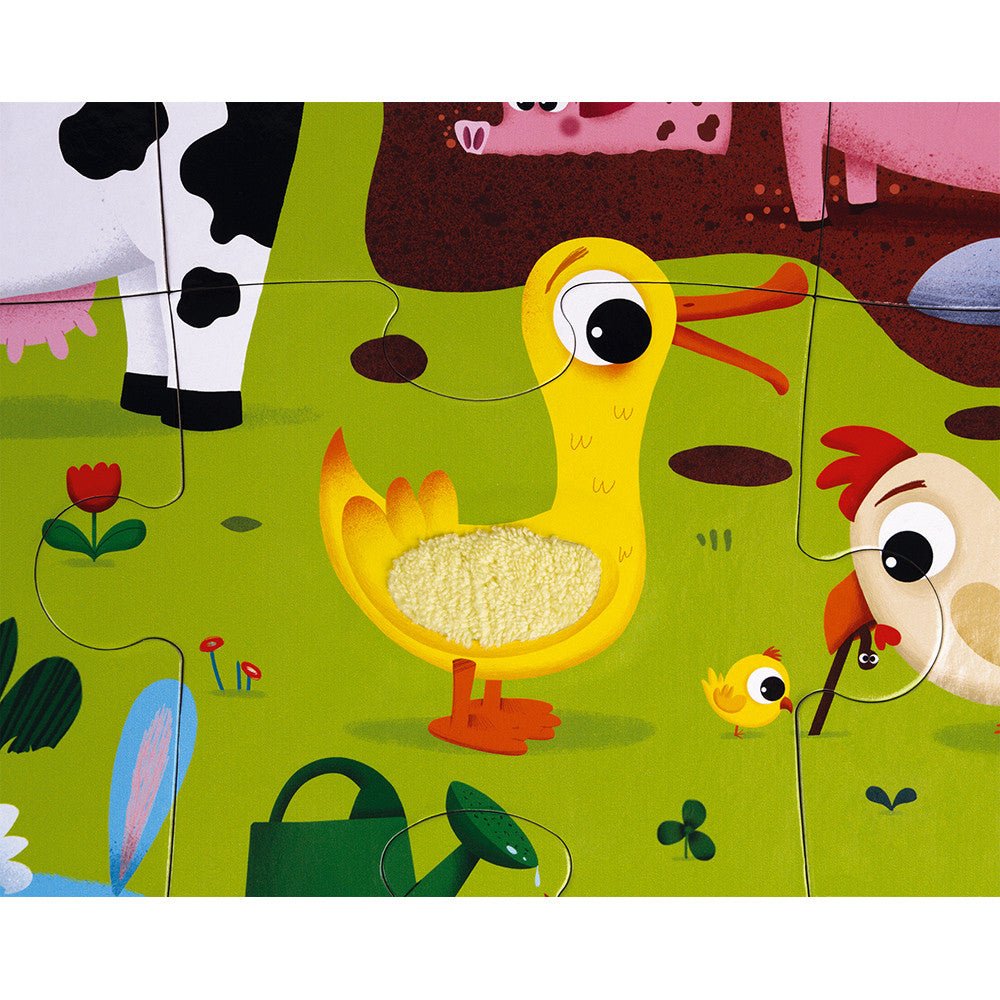 20 pc - Tactile Puzzle - Farm Animals - Princess and the Pea