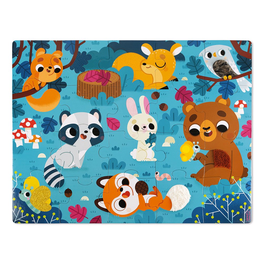 20 pc - Tactile Puzzle - Forest Animals - Princess and the Pea