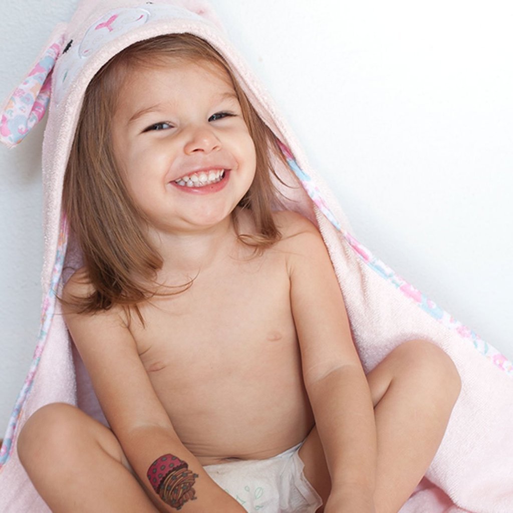Baby Snow Terry Hooded Bath Towel - Beatrice the Bunny - Princess and the Pea