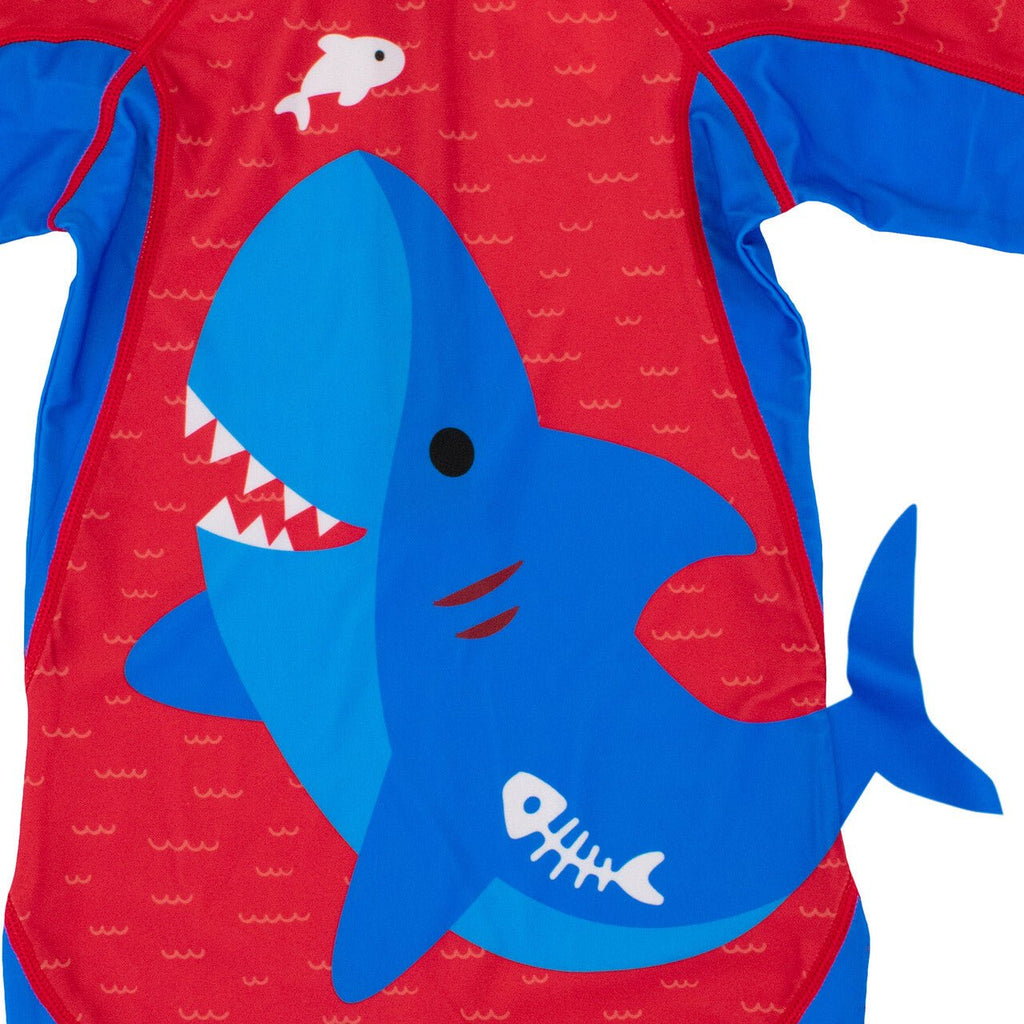 Baby/Toddler UPF 50+ One-Piece Surf Suit - Sherman the Blue Shark - Princess and the Pea