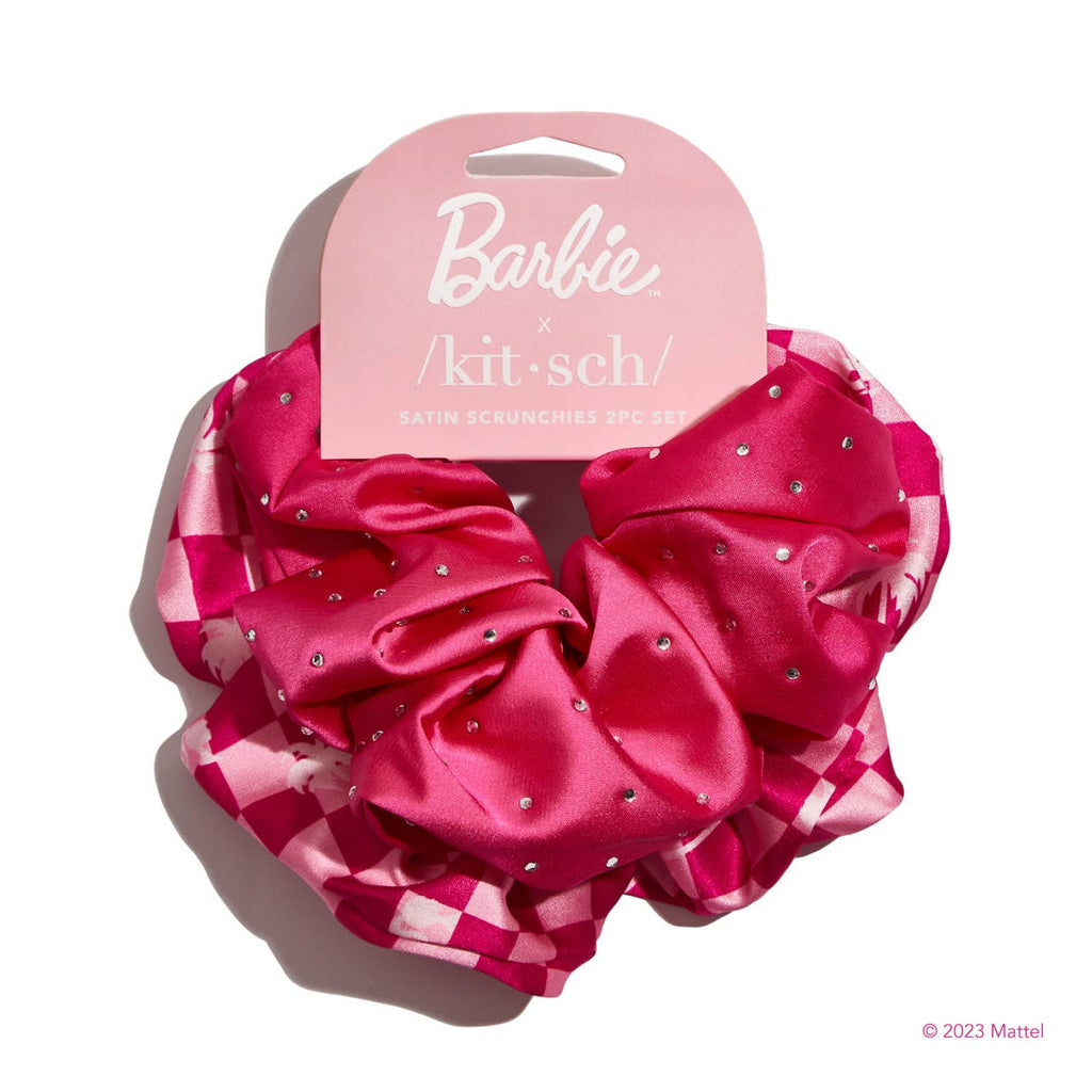 Barbie x kitsch Satin Brunch Scrunchies 2pc Set - Princess and the Pea