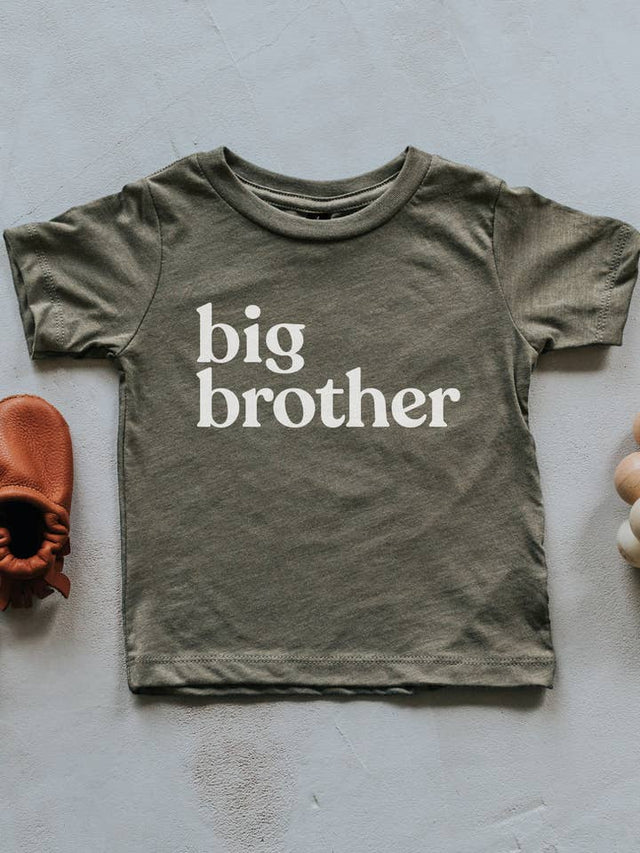 Big Brother Kids Tee - Olive - Princess and the Pea