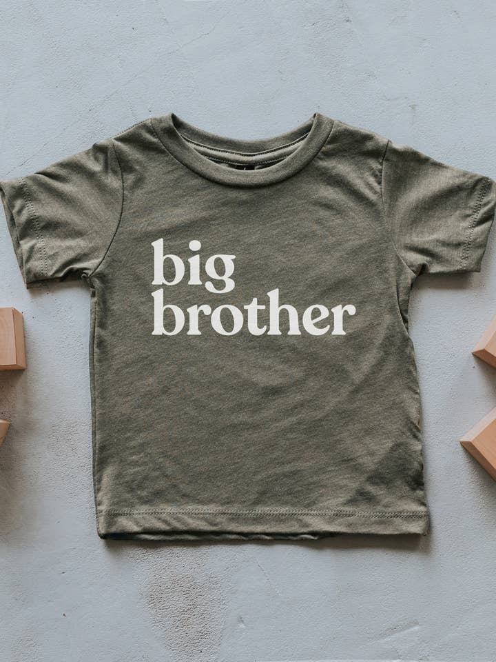 Big Brother Kids Tee - Olive - Princess and the Pea