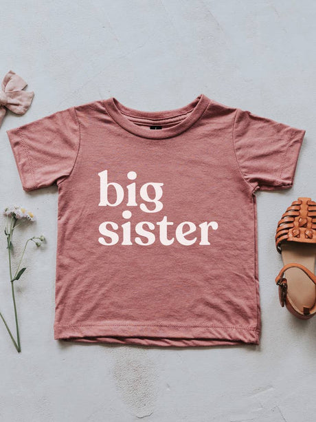 Big Sister Kids Tee - Mauve - Princess and the Pea