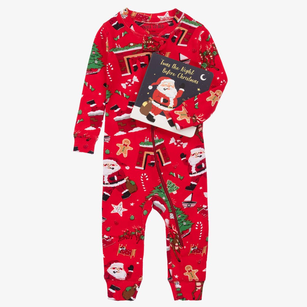 Books to bed - Twas The Night Before Christmas Book and Infant Coverall - Princess and the Pea