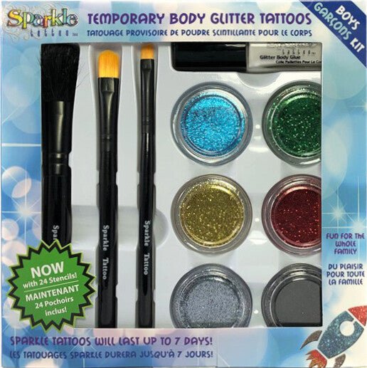 Boy Glitter Tattoo Party Kit - Princess and the Pea