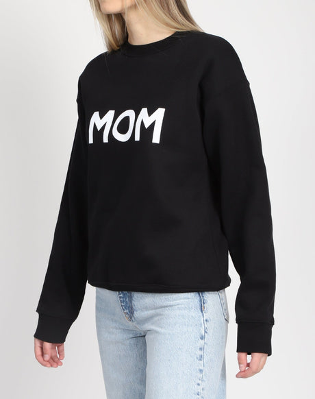 BRUNETTE The Label "MOM" Classic Crew Neck Sweatshirt | Black - Princess and the Pea