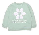 BRUNETTE The Label "WORLD GO ROUND" Little Babes Crew Neck Sweatshirt | Sage - Princess and the Pea