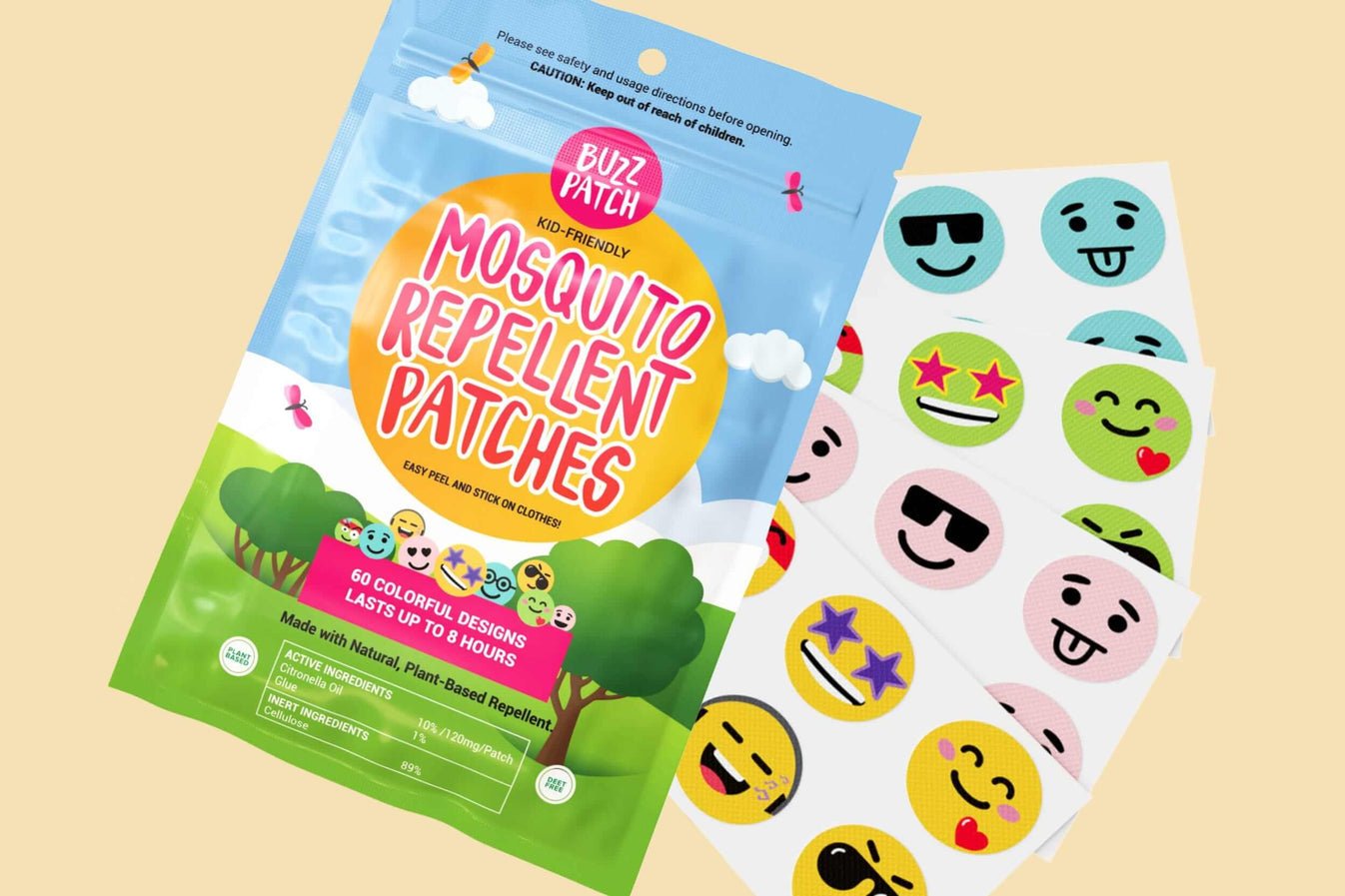 BuzzPatch Mosquito Repellent Patches - Princess and the Pea