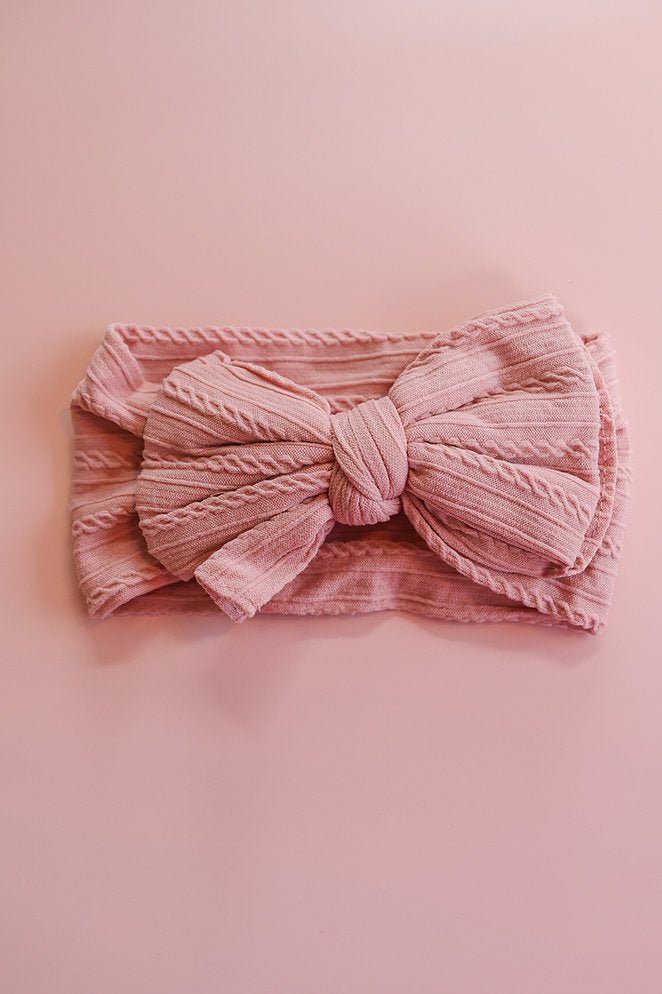 Cable Knit Baby Headband - Princess and the Pea