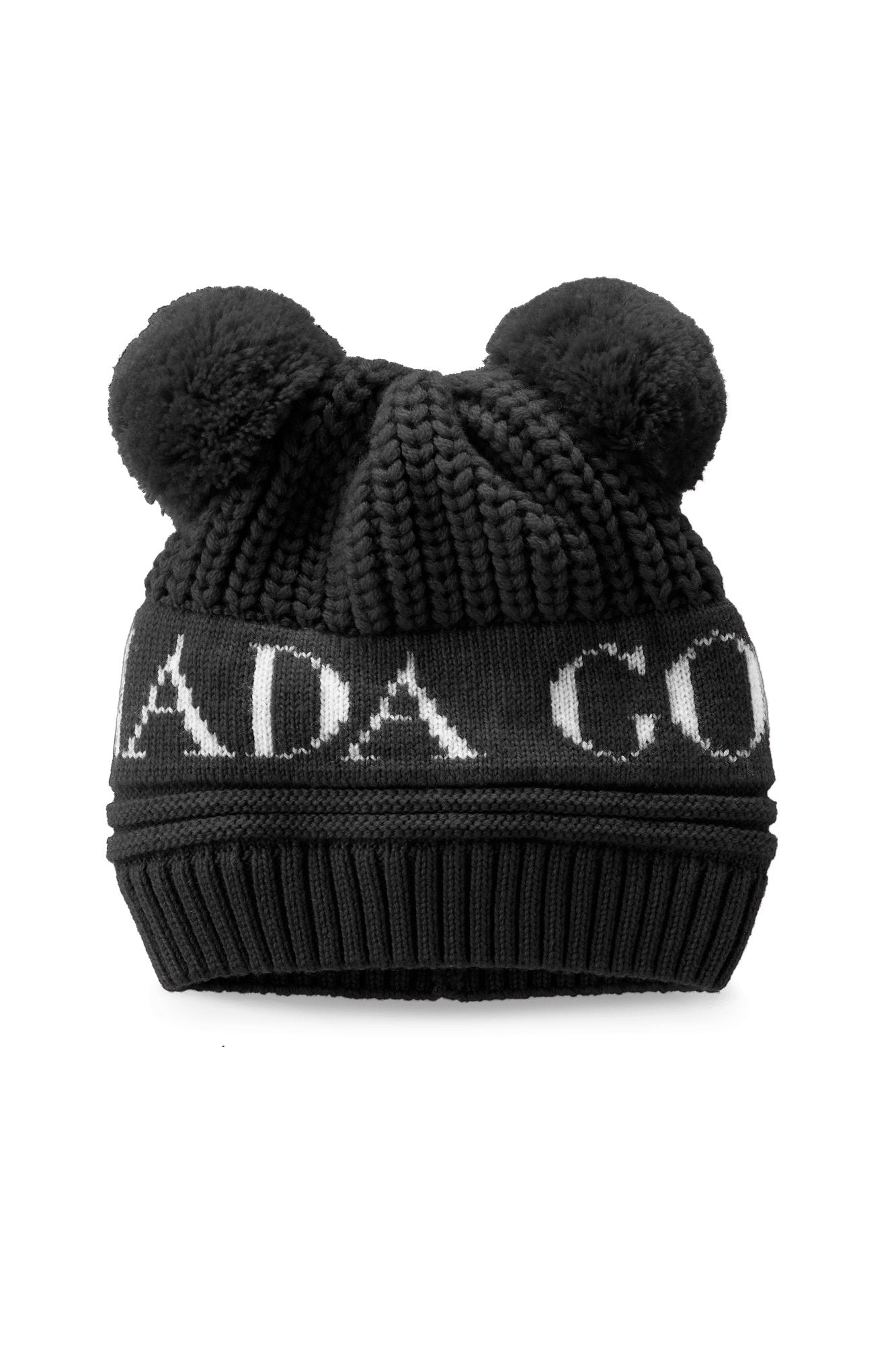 Canada Goose Baby Double Pom Hat -Black - Princess and the Pea