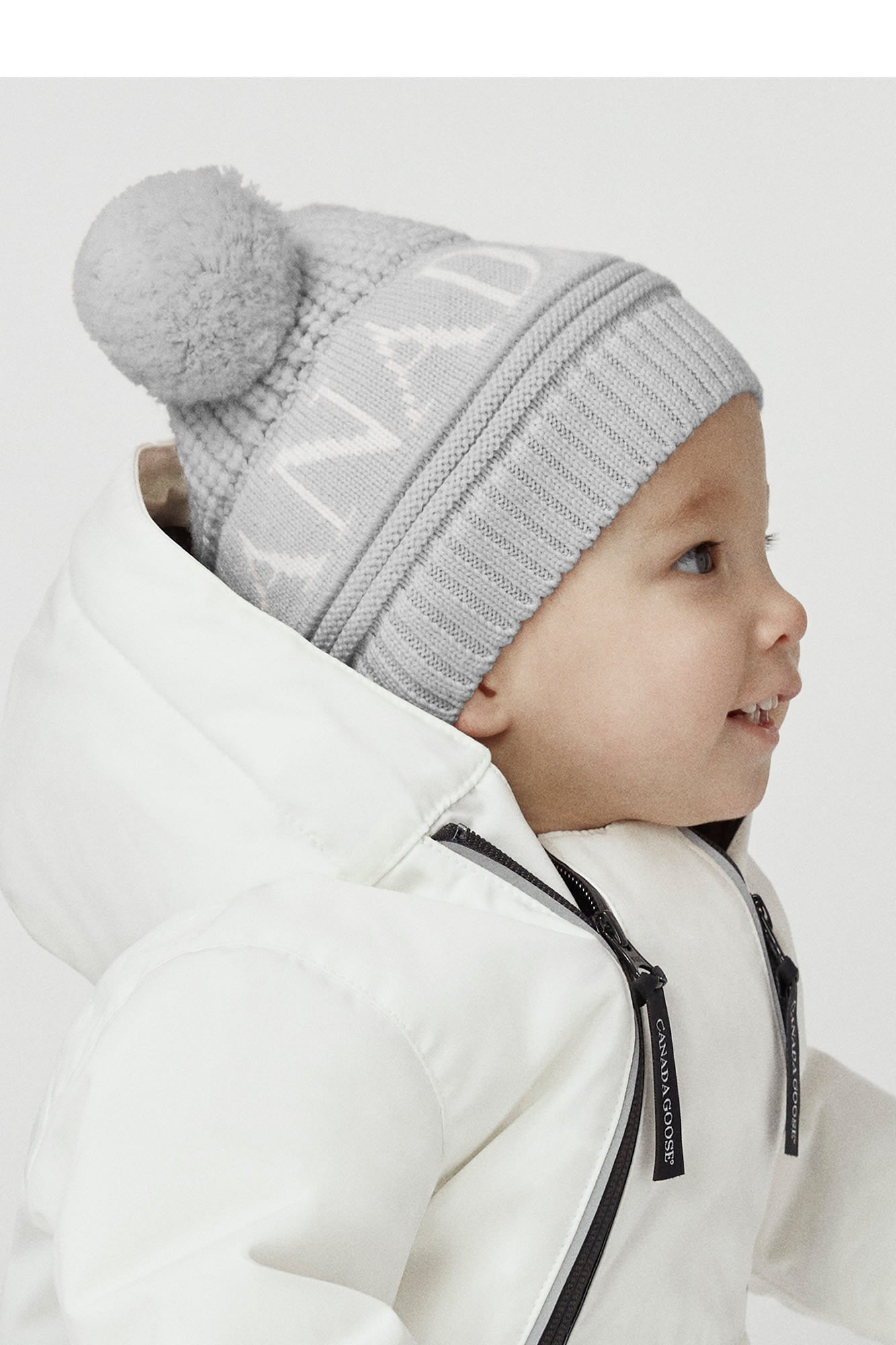 Canada Goose Baby Double Pom Hat - Ice Fog - Princess and the Pea