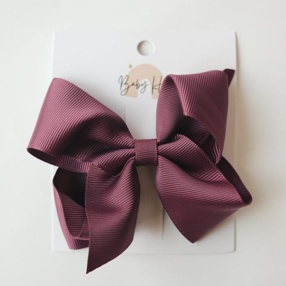Classic Ribbon Bow - Extra Large (4X3.5 Inches) -Burgendy - Princess and the Pea