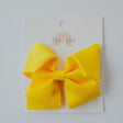 Classic Ribbon Bow - Large (3x3 Inches) Bright Yellow - Princess and the Pea