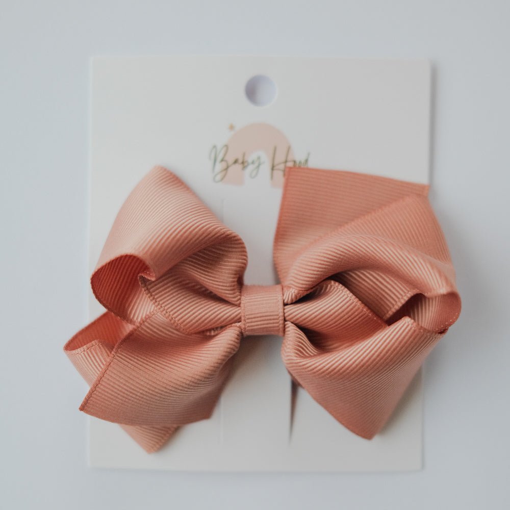 Classic Ribbon Bow - Large (3x3 Inches) Coffee - Princess and the Pea