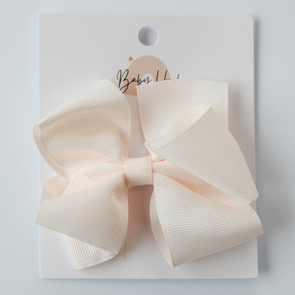 Classic Ribbon Bow - Large (3x3 Inches) Pale Pink - Princess and the Pea