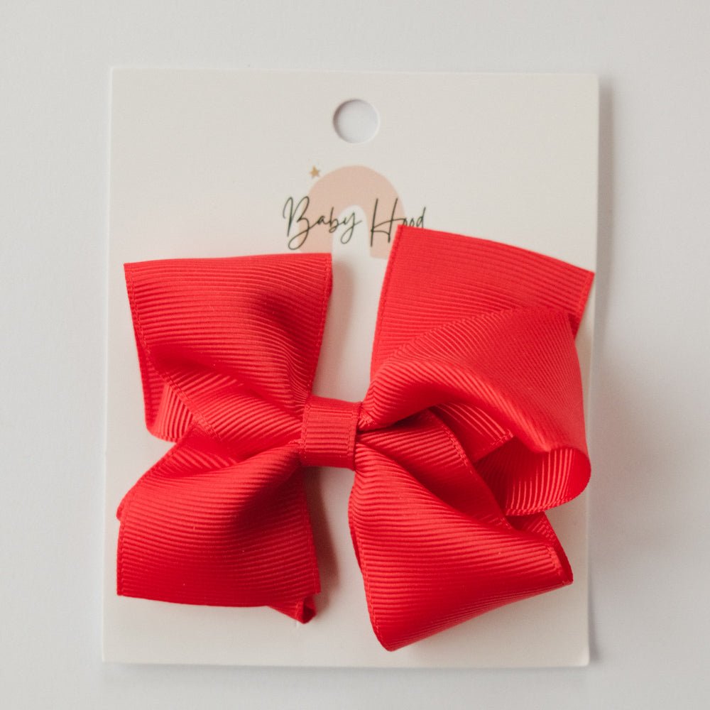 Classic Ribbon Bow - Large (3x3 Inches) Ruby - Princess and the Pea