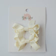 Classic Ribbon Bow Small Duo - Cream - Princess and the Pea