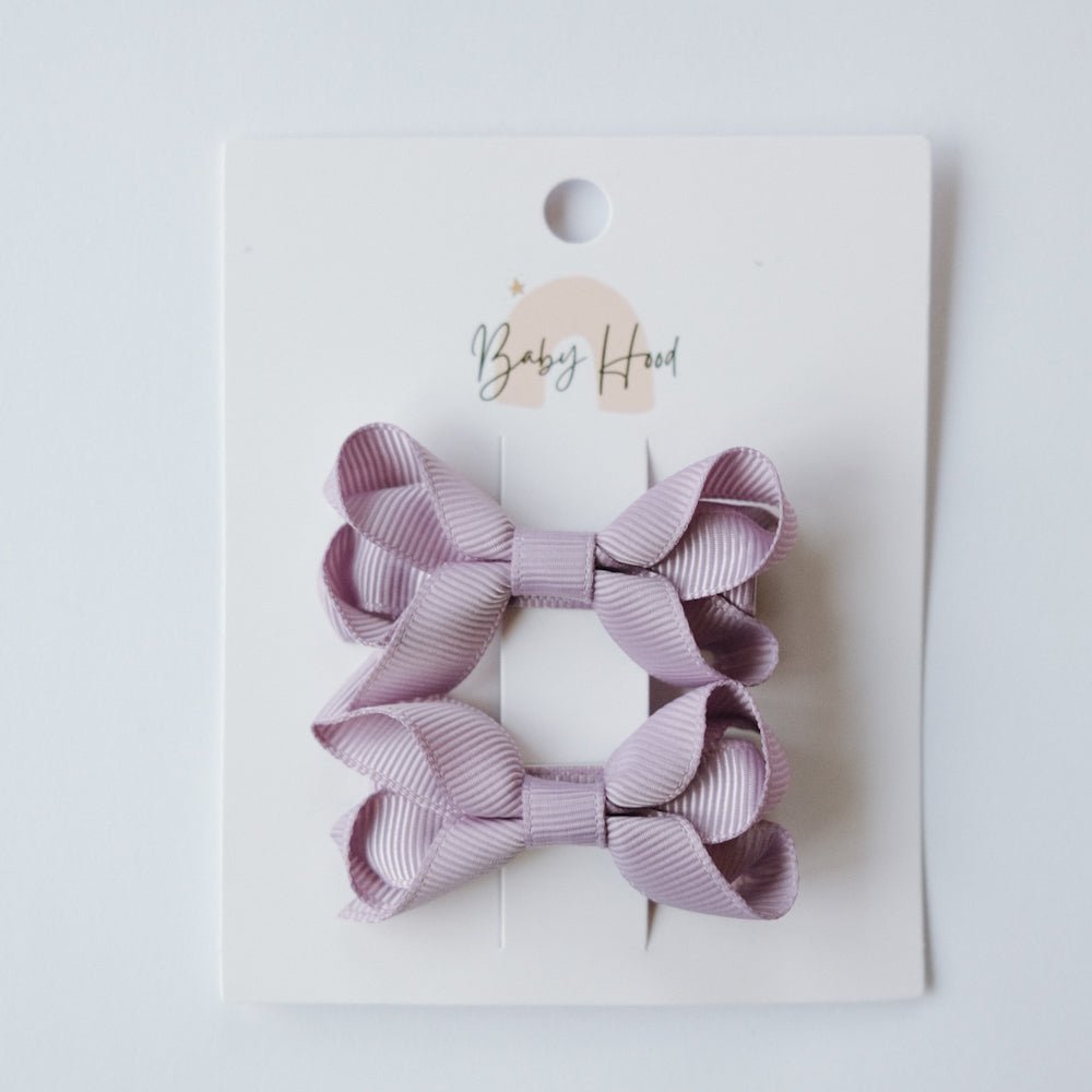 Classic Ribbon Bow Small Duo - Lavender - Princess and the Pea