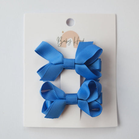 Classic Ribbon Bow Small Duo - Royal Blue - Princess and the Pea