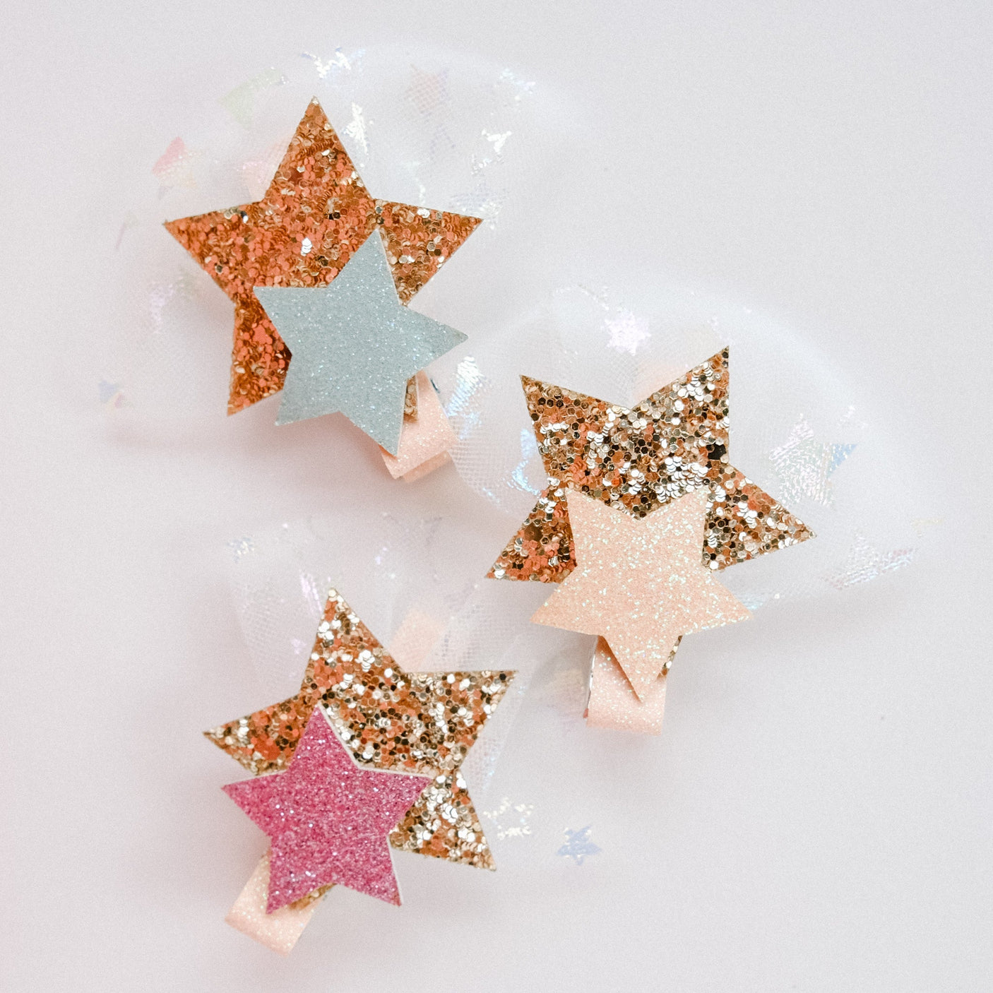 Daisy Twinkle Stars Tulle Hair Clip - Princess and the Pea