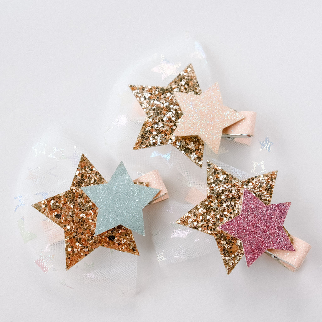 Daisy Twinkle Stars Tulle Hair Clip - Princess and the Pea