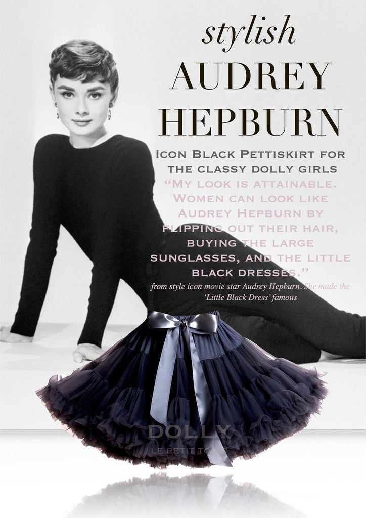 DOLLY BY LE PETIT TOM ® AUDREY HEPBURN PETTISKIRT BLACK - Princess and the Pea