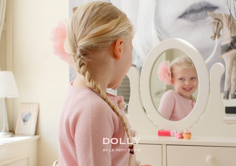 DOLLY by Le Petit Tom ® HAIR ROSETTE/ BROACH - Ballet Pink - Princess and the Pea