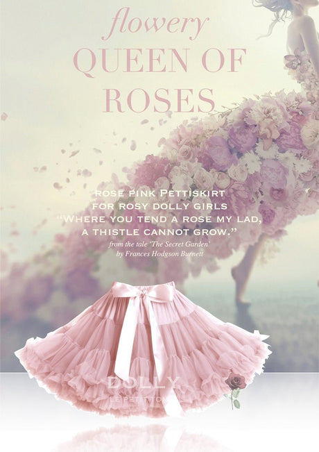 DOLLY BY LE PETIT TOM ® QUEEN OF ROSES PETTISKIRT ROSE PINK - Princess and the Pea