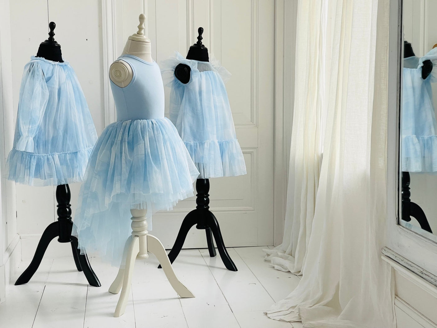 DOLLY® DREAMY SLEEPY TUTU DRESS blue clouds - Princess and the Pea