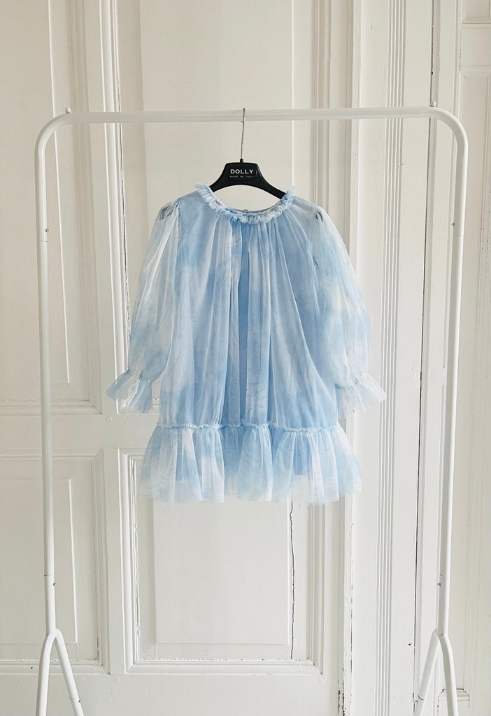 DOLLY® DREAMY SLEEPY TUTU DRESS blue clouds - Princess and the Pea
