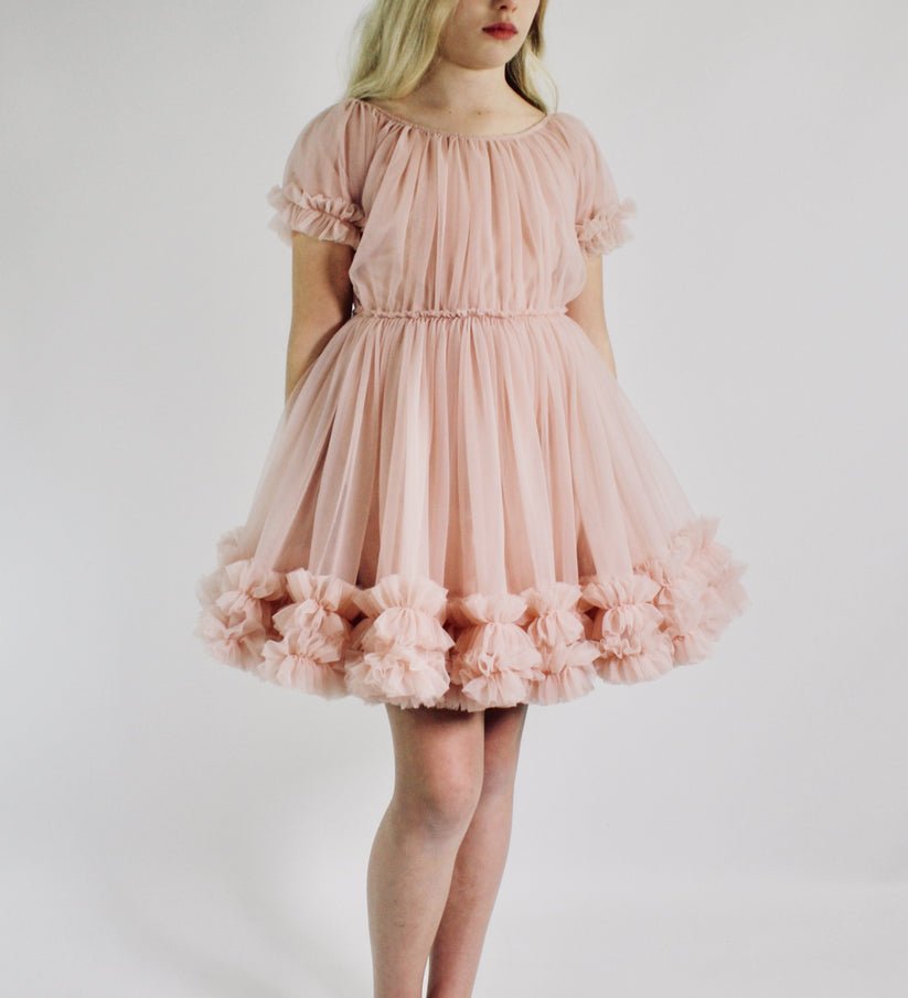 DOLLY Frilly Dress - Ballet Pink – Princess and the Pea Boutique