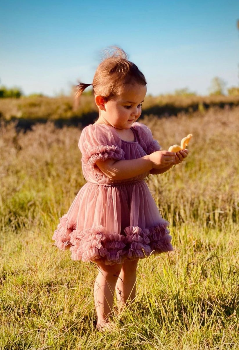 DOLLY Frilly Dress - Mauve - Princess and the Pea
