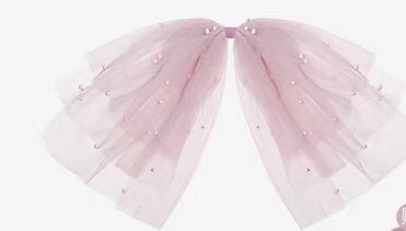 DOLLY® PEARL TULLE TIERED HAIR BOW - Dolly Pink - Princess and the Pea