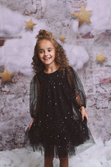 DOLLY® STARS & MOON ⭐️ 🌙 TULLE EMPRESS DRESS Black - Princess and the Pea