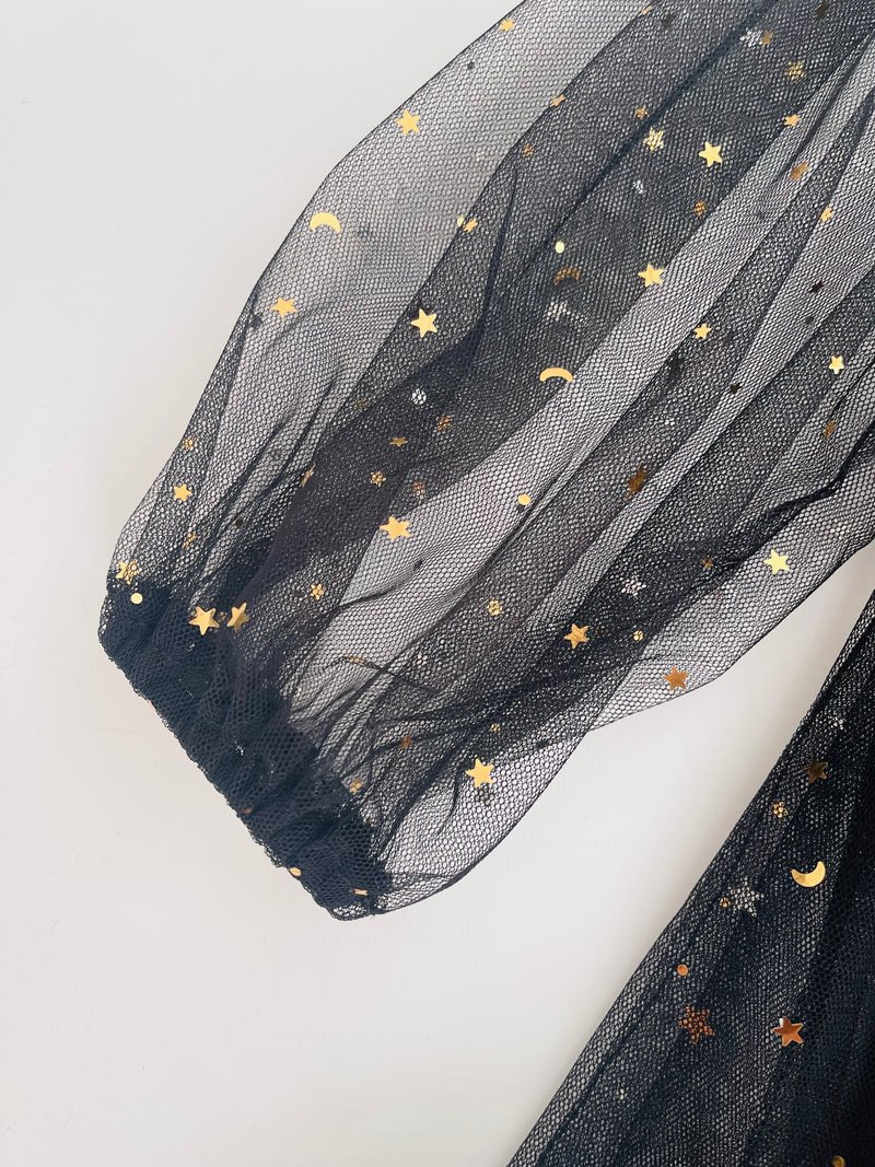 DOLLY® STARS & MOON ⭐️ 🌙 TULLE EMPRESS DRESS Black - Princess and the Pea