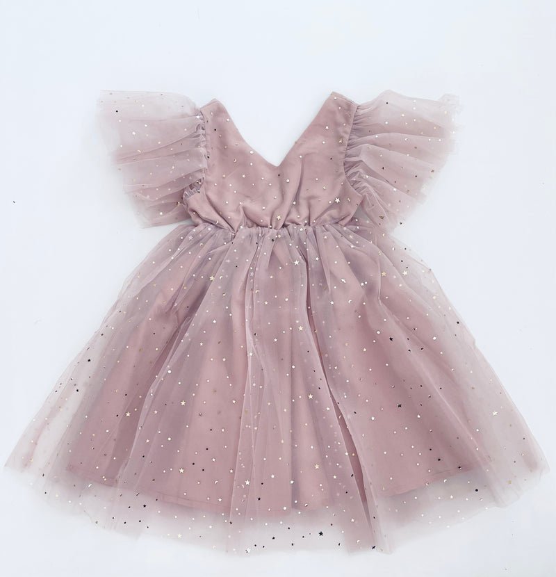 DOLLY® STARS & MOON ⭐️ 🌙 TULLE PRINCESS DRESS DUSTY VIOLET - Princess and the Pea