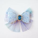 Elsa Enchanted Sparkle Bow Hair Clip - Princess and the Pea