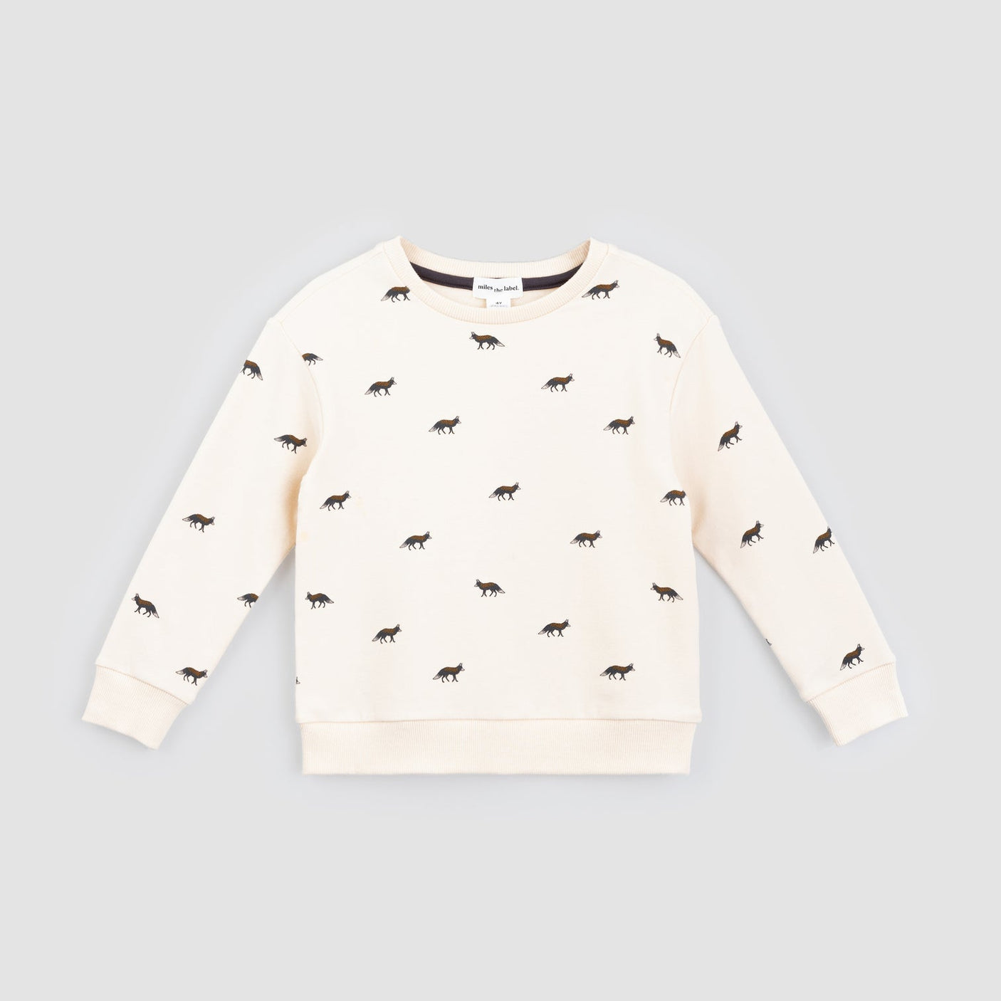 Fox Print on Crème Sweatshirt - Princess and the Pea