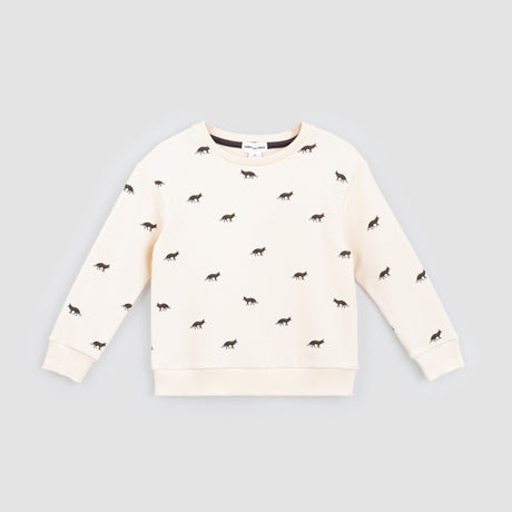 Fox Print on Crème Sweatshirt - Princess and the Pea