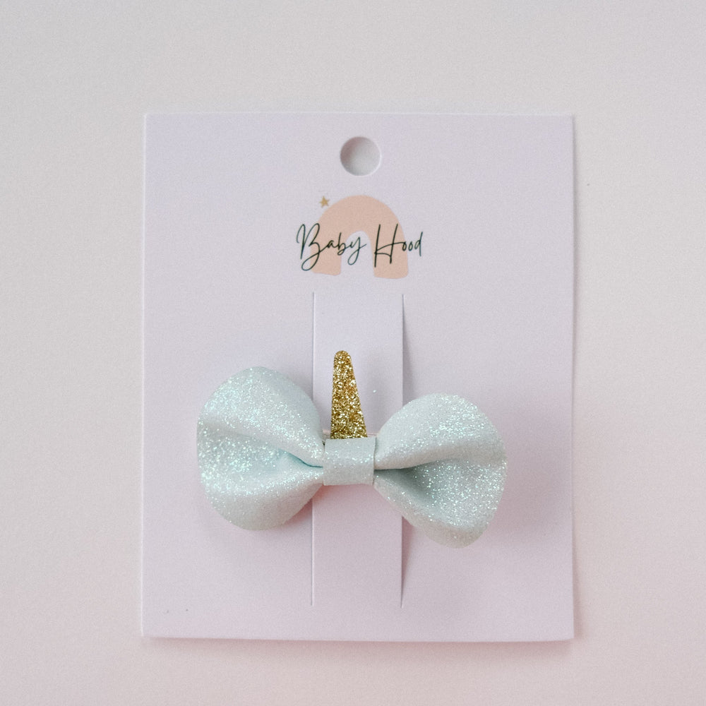 Freya Magic Sparkle Unicorn Bow Hair Clip - Princess and the Pea