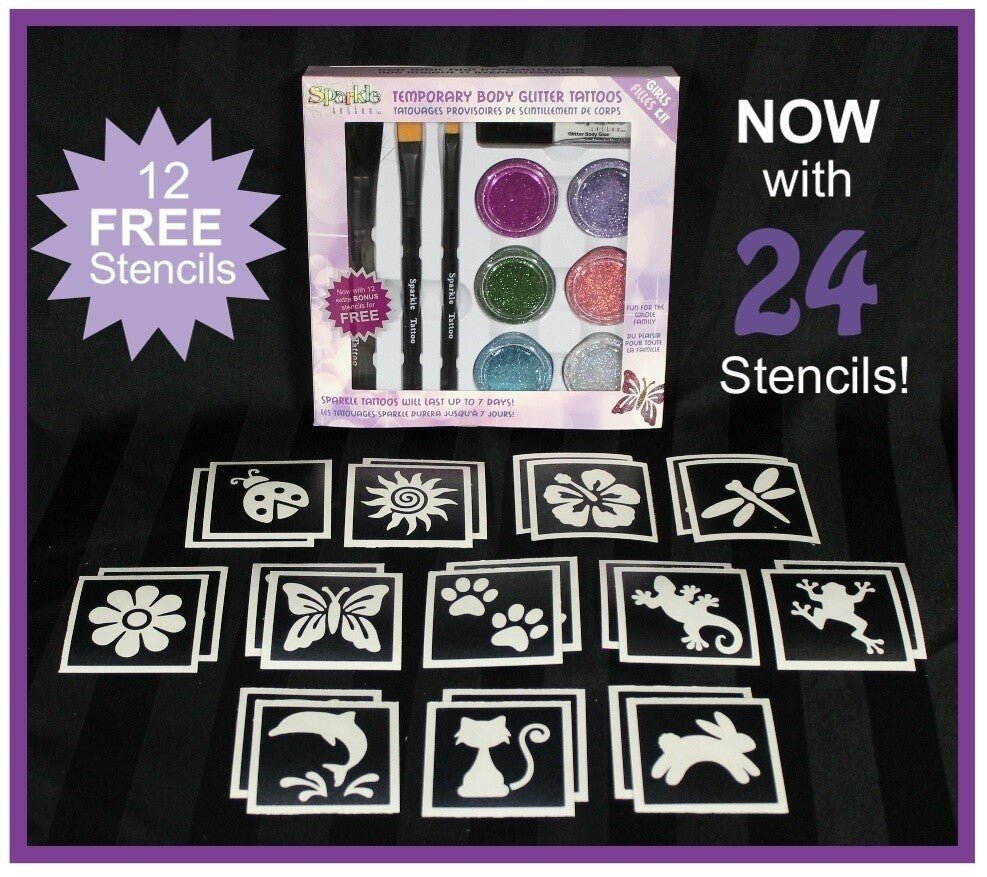 Girl Glitter Tattoo Party Kit - Princess and the Pea