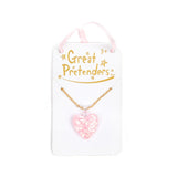 Great Pretenders - Boutique Glitter Heart Necklace - Princess and the Pea