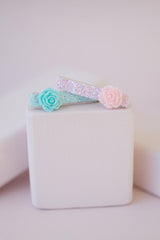 Great Pretenders - Boutique Glitter Rosette Hairclips - Princess and the Pea