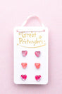 Great Pretenders - Boutique Holo Heart Studded Earrings - Princess and the Pea