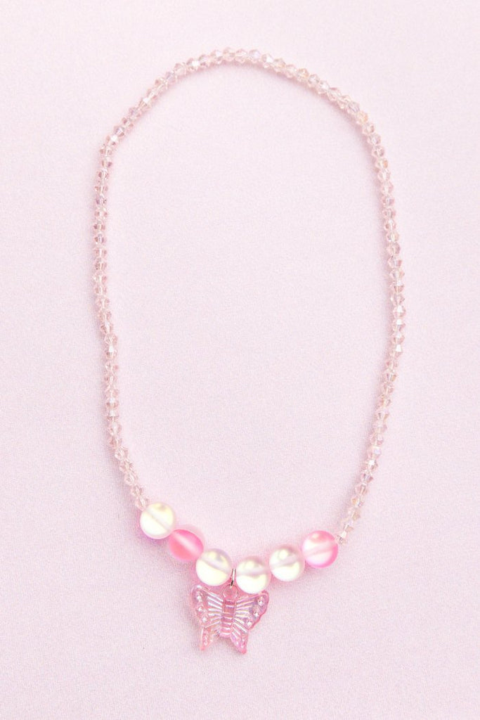 Great Pretenders - Boutique Holo Pink Crystal Necklace - Princess and the Pea