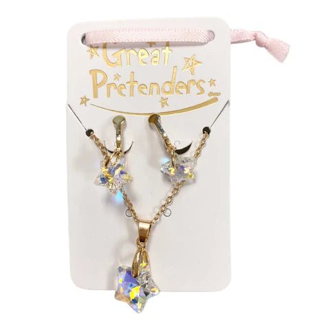 Great Pretenders - Boutique Holographic Star Necklace & Earing Set - Princess and the Pea